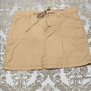 White Stag Tan / Khaki Cotton Blend Mini Skirt/Skorts